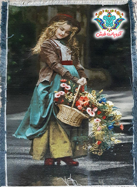 تابلو فرش طرح گلفروش