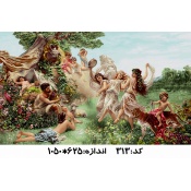 نخ و نقشه تابلو فرش طرح رقص حوریان