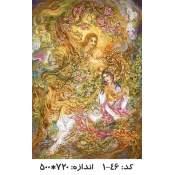 نخ و نقشه تابلو فرش طرح آفرینش زیبایی